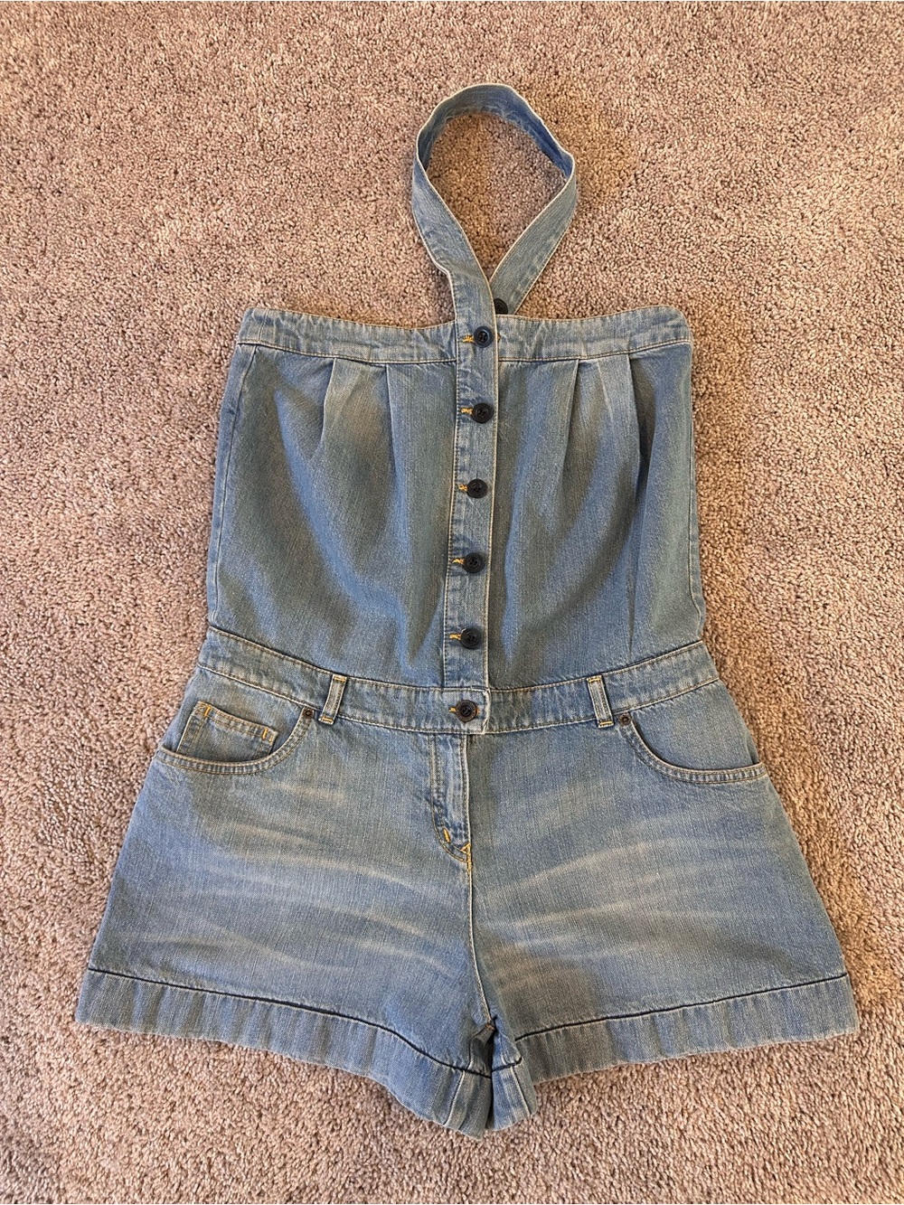 See by Chloé Denim Romper Size 8